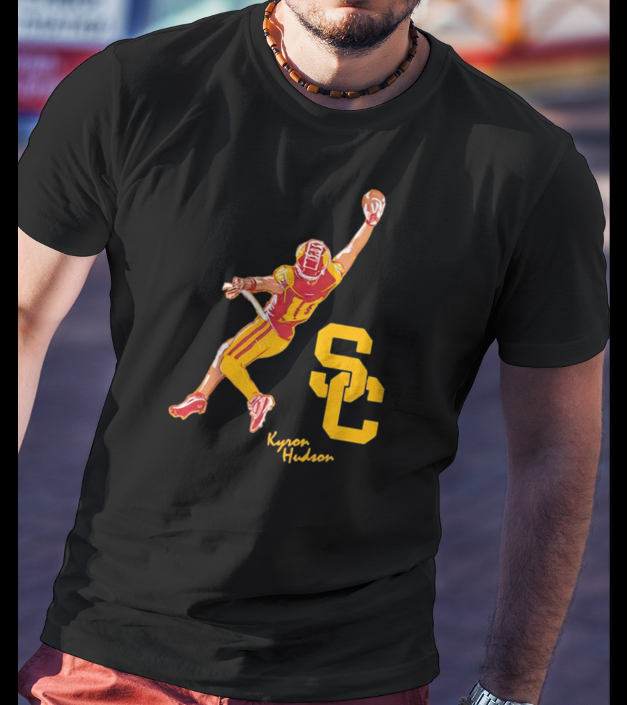 Kyron Hudson USC Trojans Football Catch T-Shirt