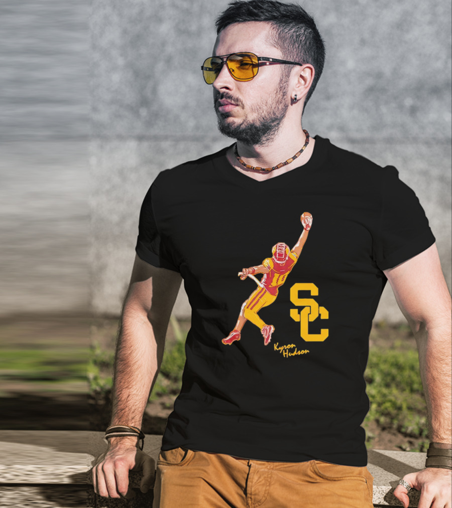 Kyron Hudson USC Trojans Football Catch T-Shirt