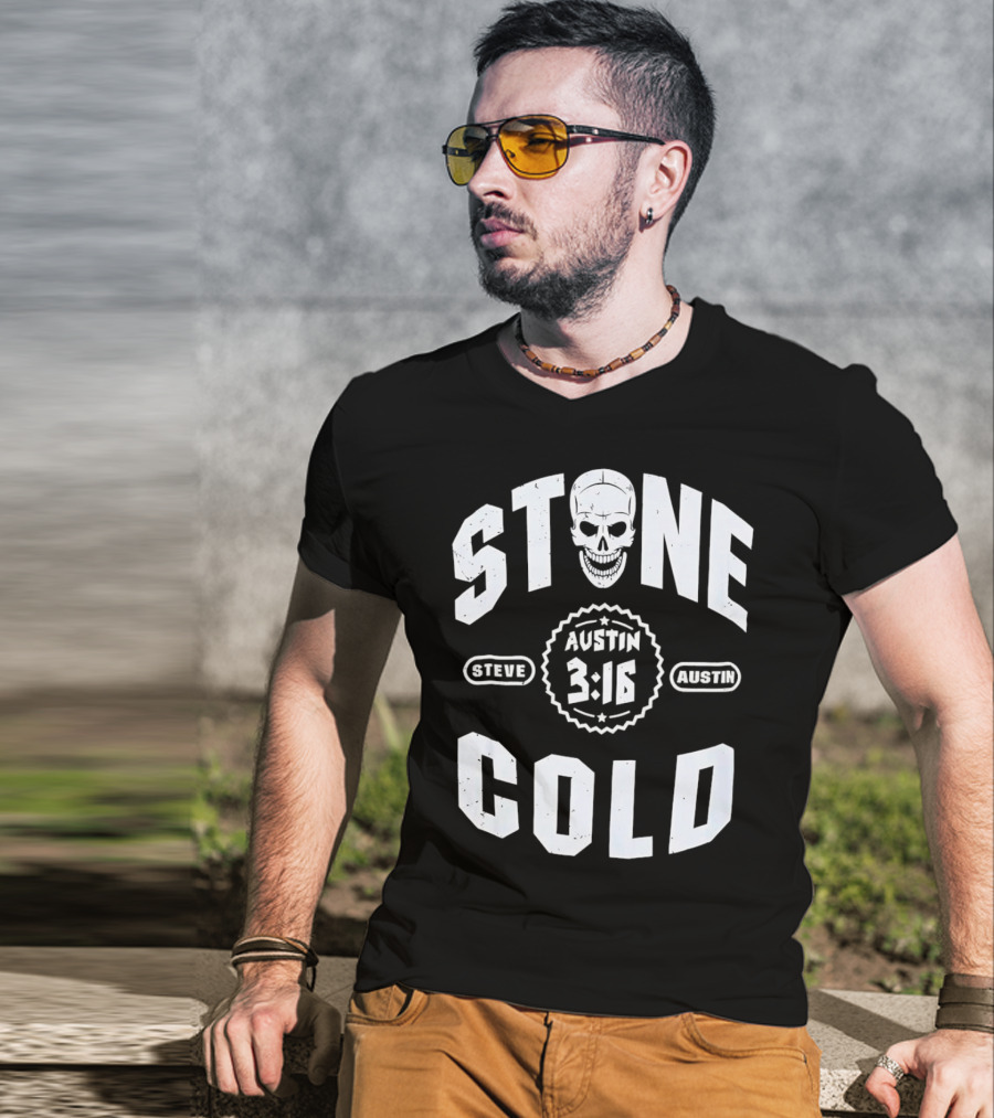 Steve Austin 3:16 Skull Stone Cold WWE T-Shirt