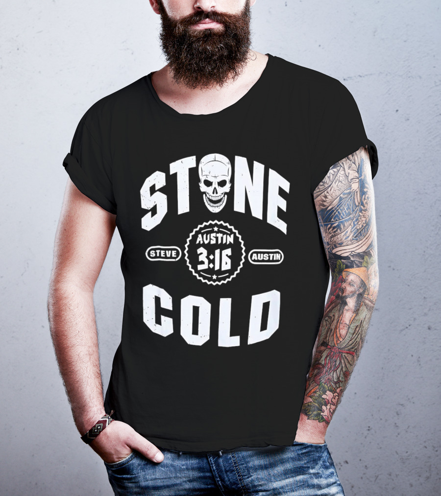 Steve Austin 3:16 Skull Stone Cold WWE T-Shirt