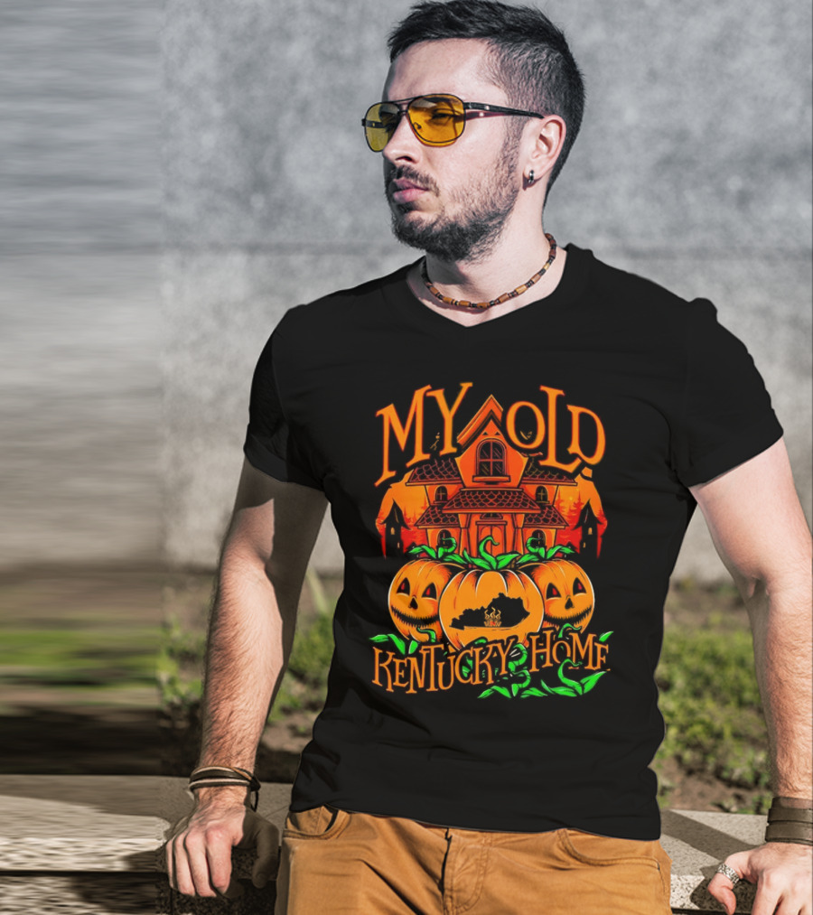 MY OLD KENTUCKY HAUNTED HOME PUMPKINS AND HAUNTED HOUSE T-Shirt