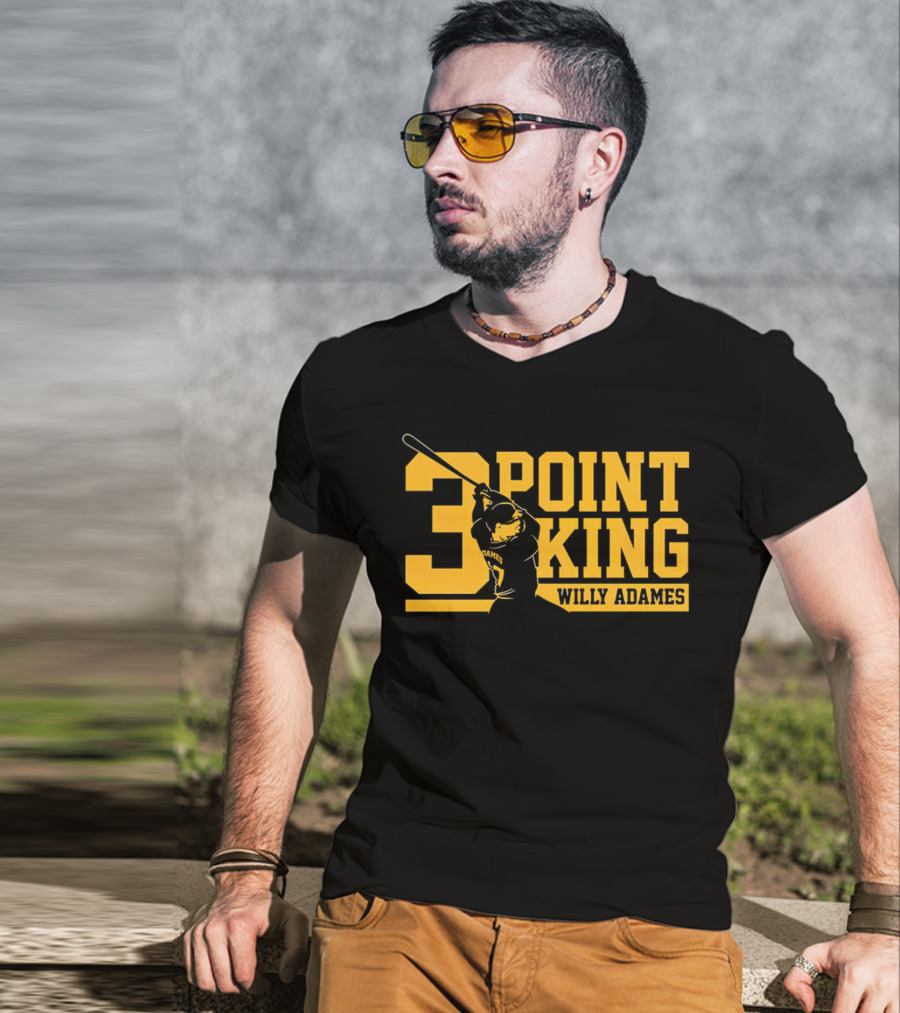 Willy Adames 3 Point King Milwaukee Brewers Baseball T-Shirt