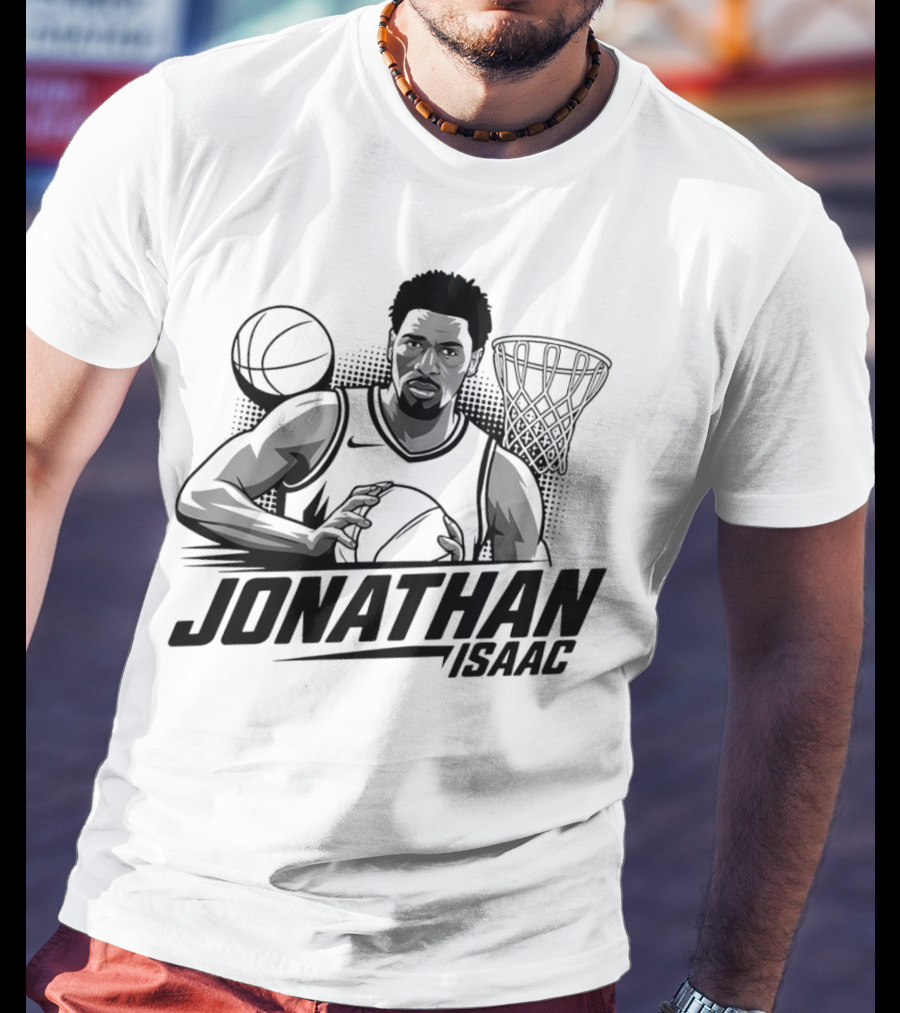 Jonathan Isaac Basketball Player Dunking With Hoop And Ball T-Shirt