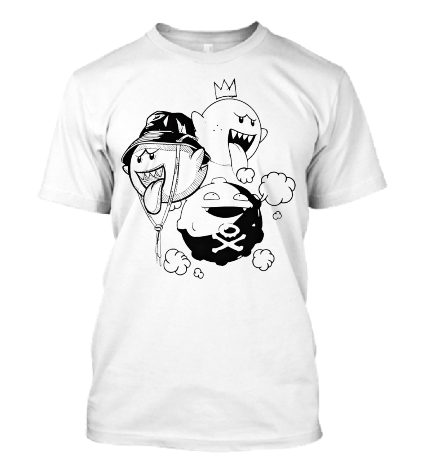 Kain Carter Bomb Squad Ghostly Trio With Crown And Bucket Hat T-Shirt