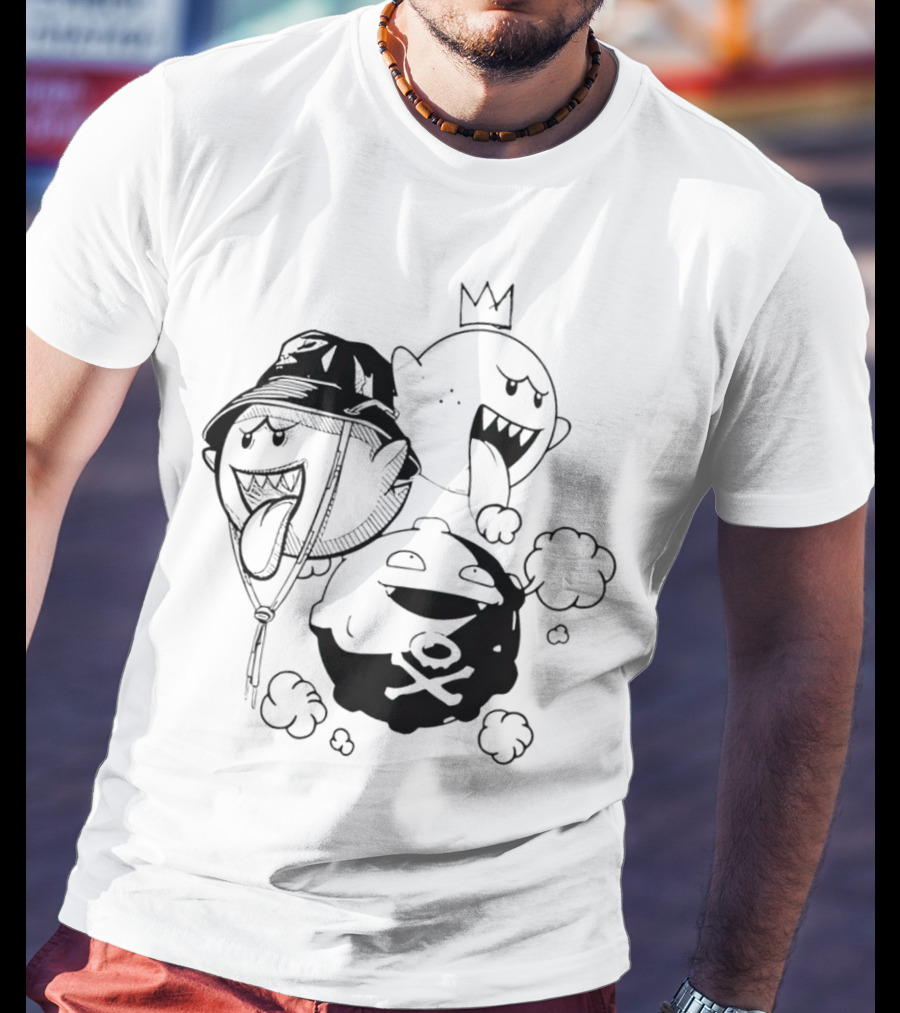 Kain Carter Bomb Squad Ghostly Trio With Crown And Bucket Hat T-Shirt