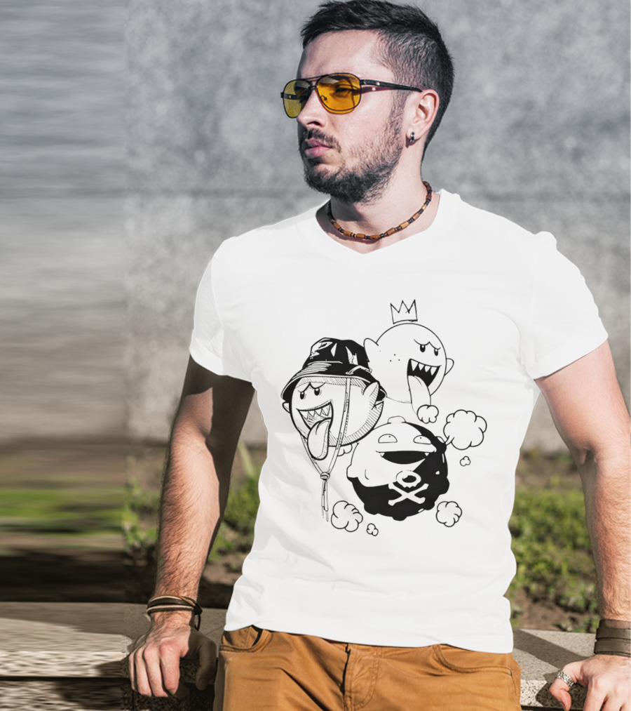 Kain Carter Bomb Squad Ghostly Trio With Crown And Bucket Hat T-Shirt