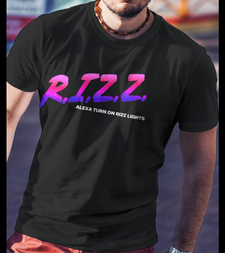 Rizz Alexa Turn On Rizz Lights Retro Gradient T-Shirt
