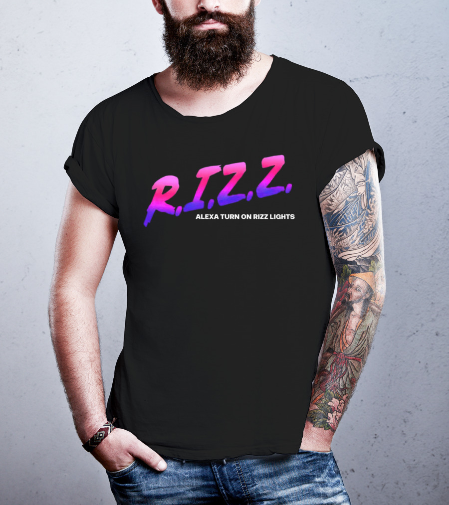 Rizz Alexa Turn On Rizz Lights Retro Gradient T-Shirt