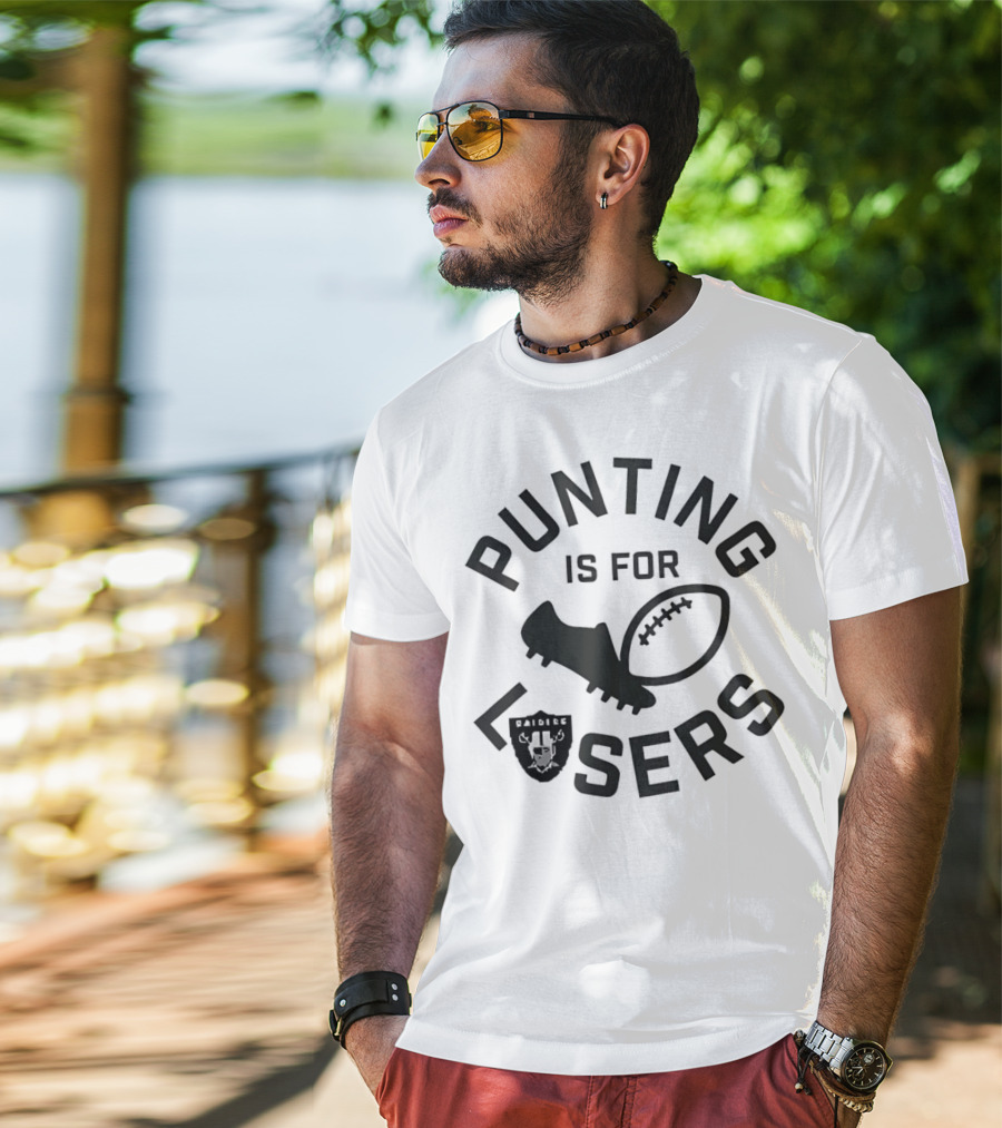 Punting Is For Lasers Las Vegas Raiders Football T-Shirt