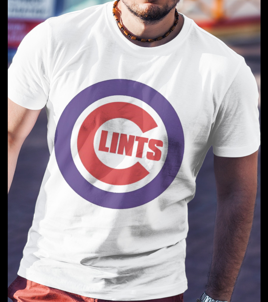 Clints Big C Chicago Cubs Logo Parody Purple Circle T-Shirt