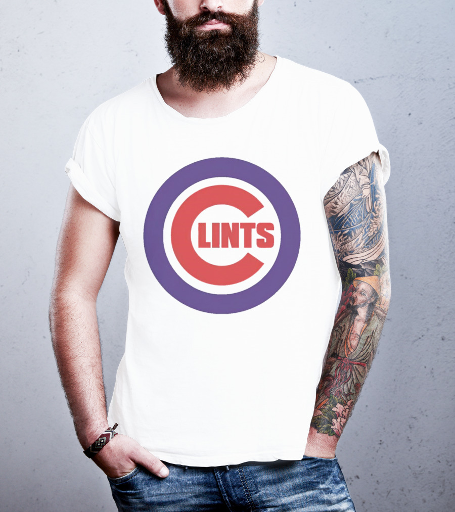 Clints Big C Chicago Cubs Logo Parody Purple Circle T-Shirt