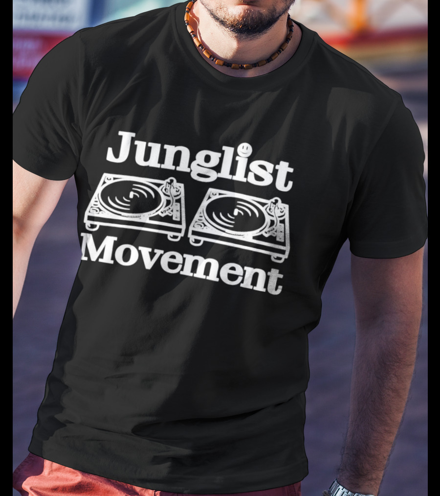 Junglist Movement Turntables Retro DJ Culture T-Shirt