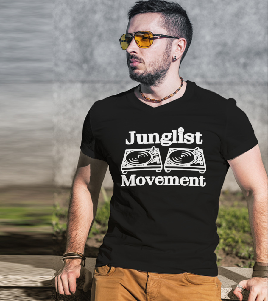 Junglist Movement Turntables Retro DJ Culture T-Shirt