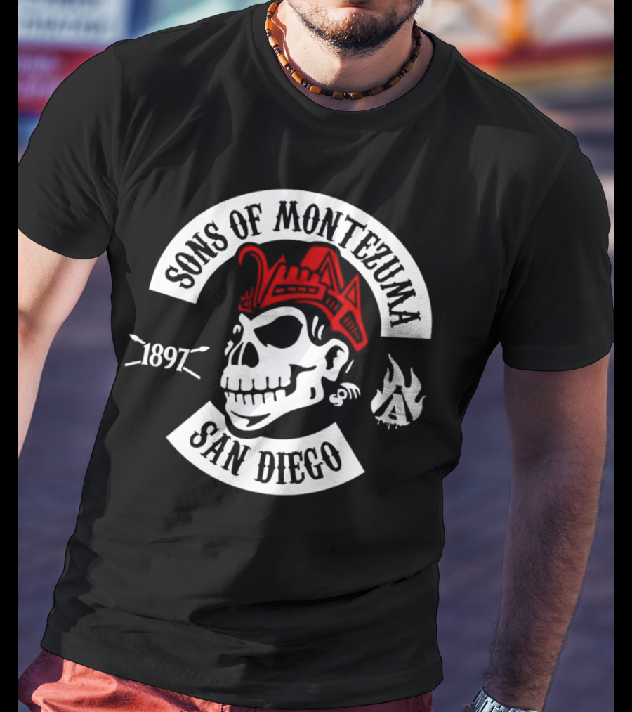 Sons Of Montezuma San Diego 1897 Skull T-Shirt