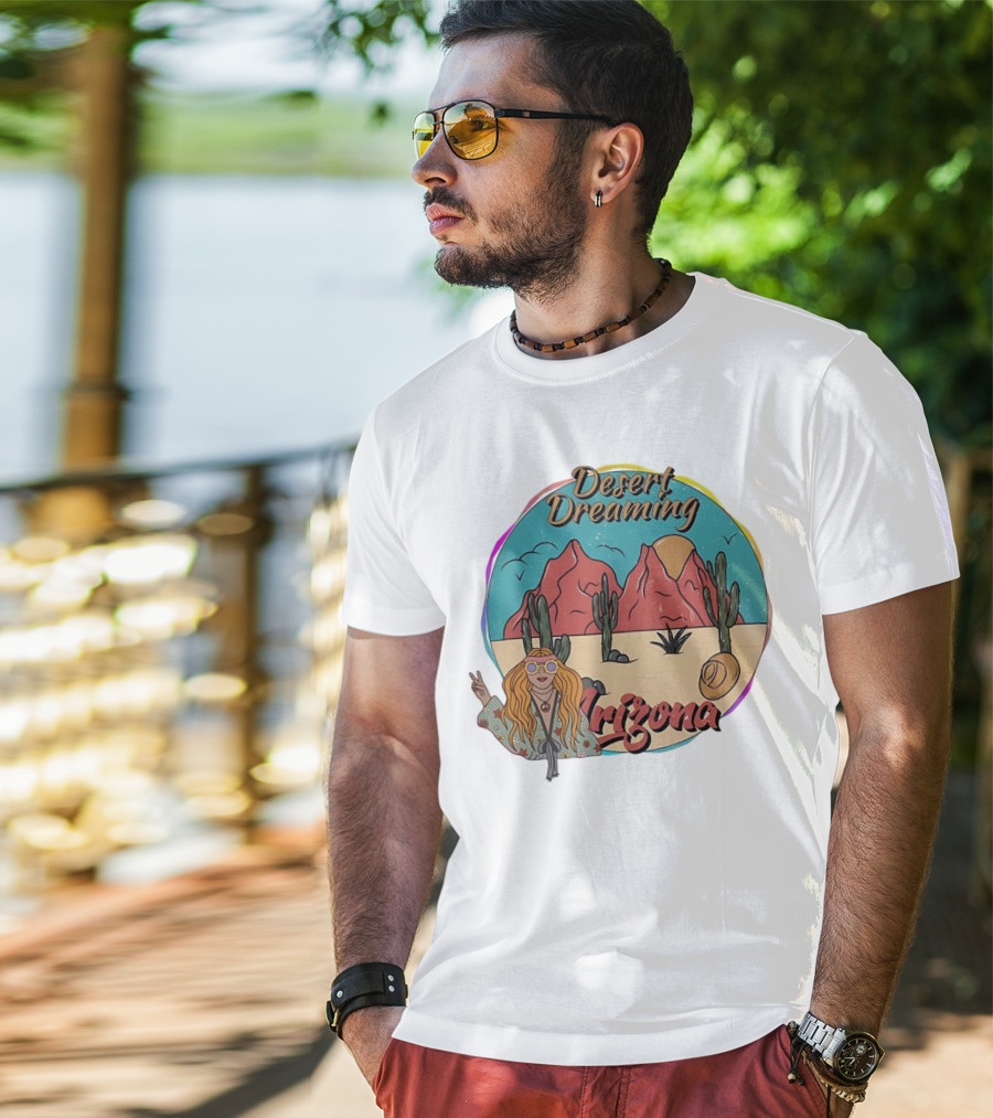 Desert Dreaming Arizona Vintage Cactus Sunset T-Shirt