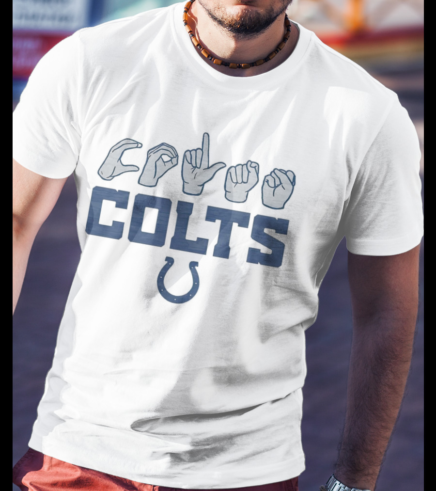 Love Sign With Colts In ASL Indianapolis Colts Football Fan T-Shirt