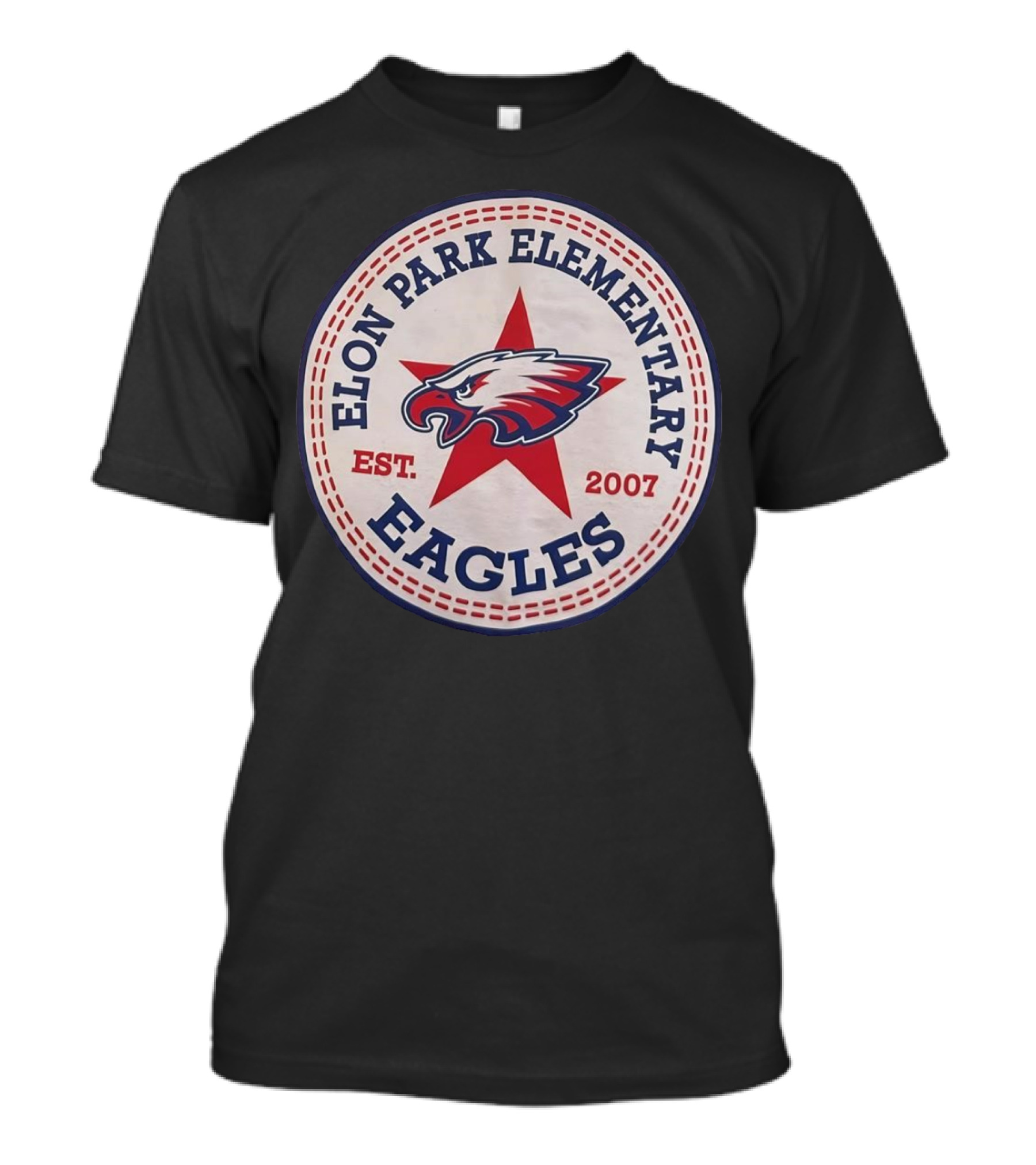 Elon Park Elementary Eagles Est 2007 Red Star Vintage T-Shirt