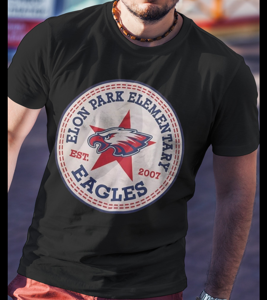 Elon Park Elementary Eagles Est 2007 Red Star Vintage T-Shirt