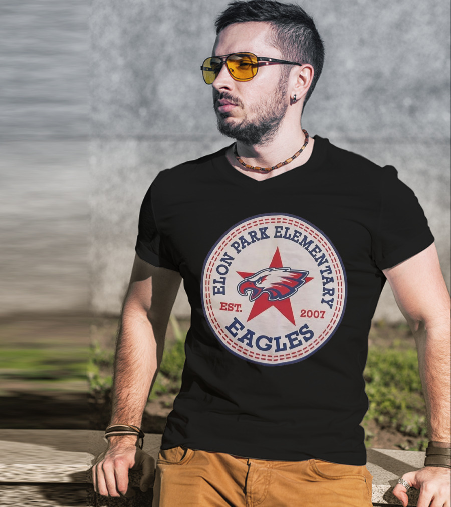 Elon Park Elementary Eagles Est 2007 Red Star Vintage T-Shirt
