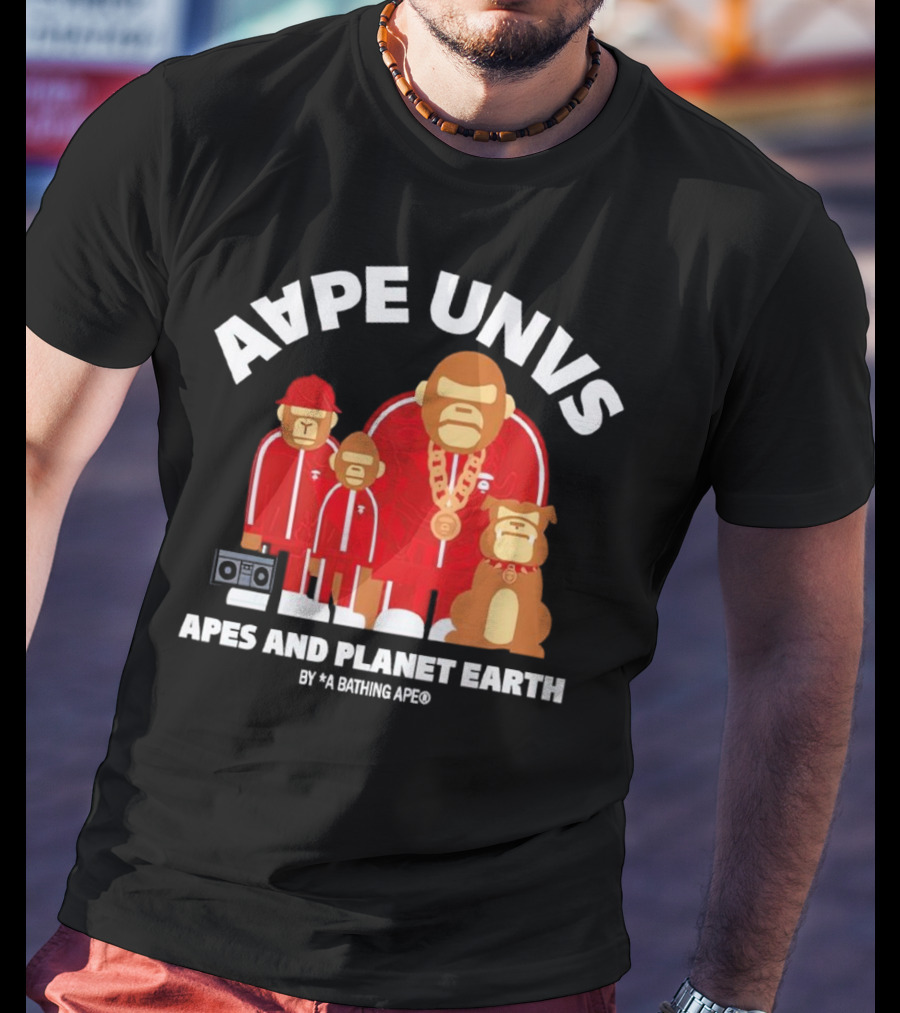 AAPE UNVS Apes And Planet Earth By A Bathing Ape T-Shirt