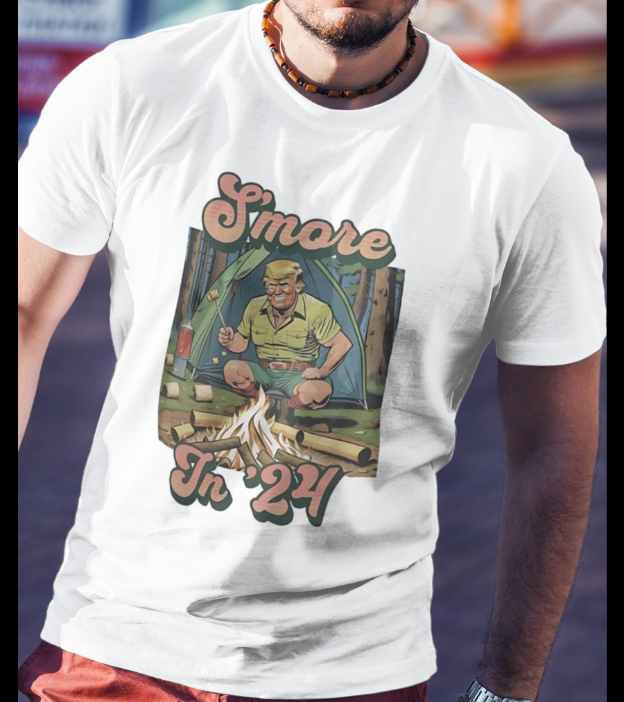 S’more In 24 Camping Scene With Fire And Tent T-Shirt