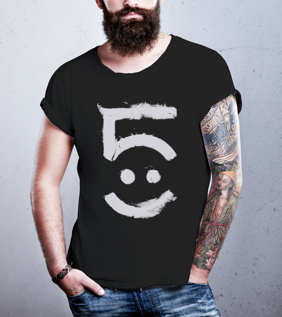 Awolnation Five Smiley Face Brushstroke T-Shirt