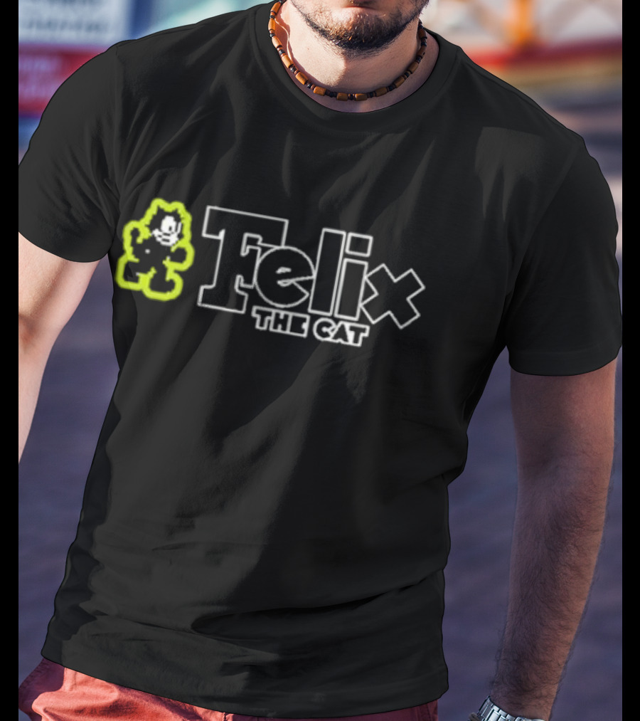 Felix The Cat Neon Outline T-Shirt