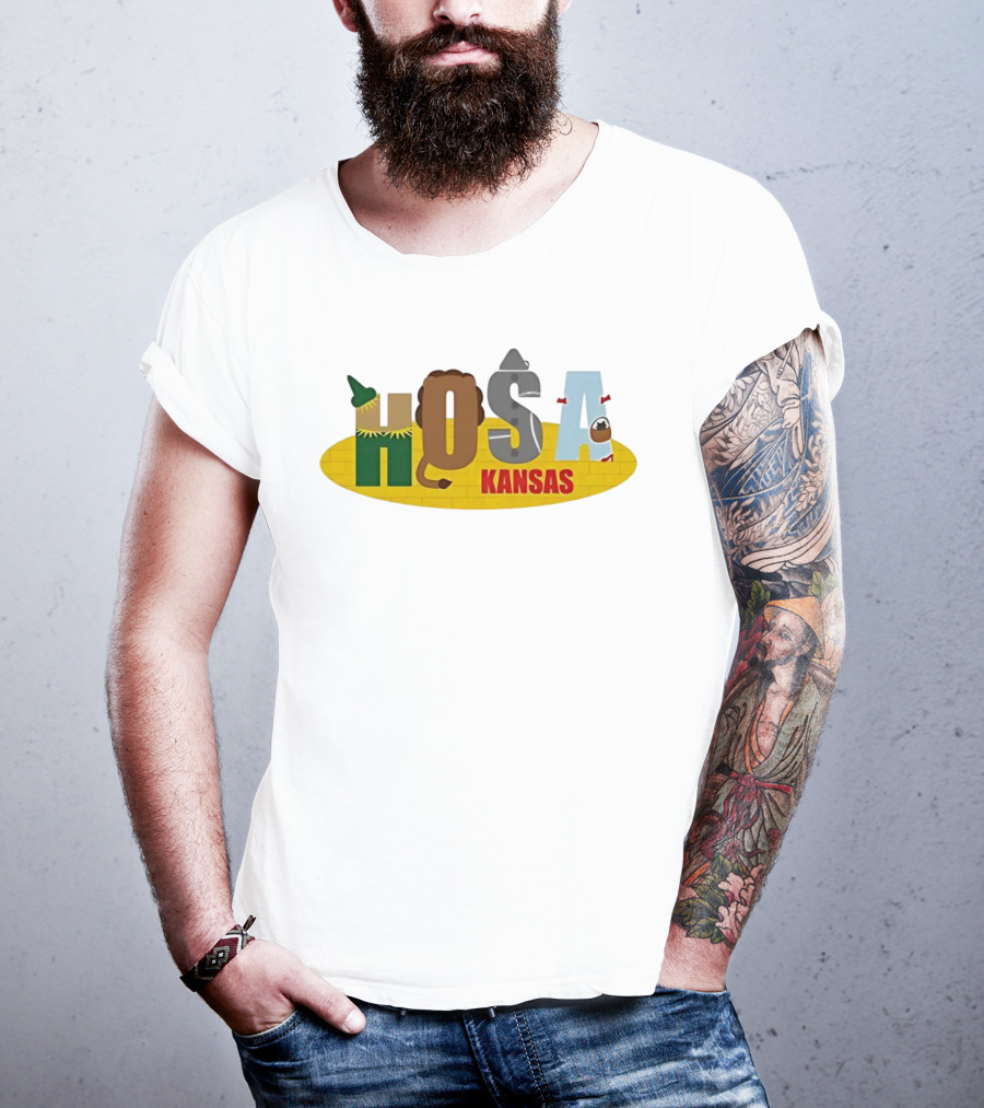 Hosa Kansas Yellow Brick Wizard Lion Tinman Scarecrow T-Shirt