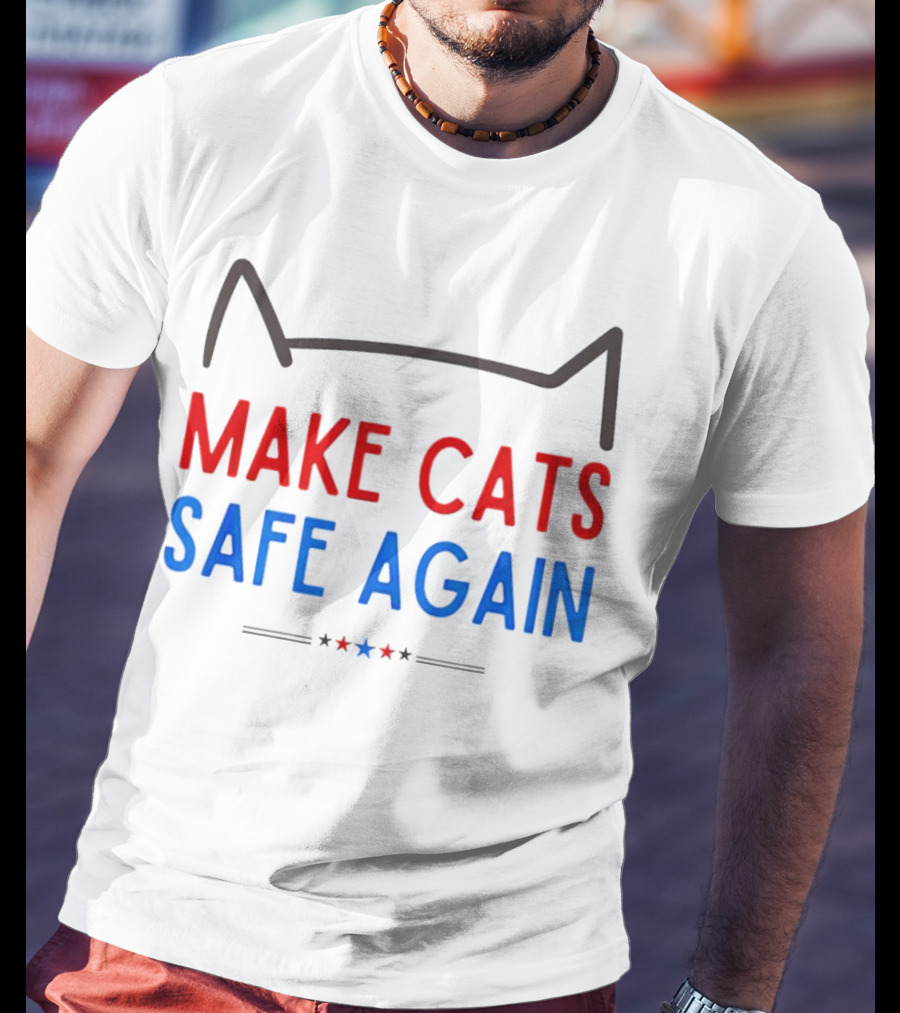 Make Cats Safe Again Patriotic Cat Ears T-Shirt