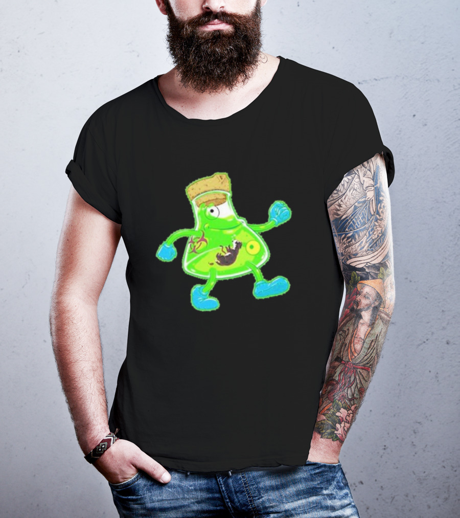 Toxic Soy Monster Beaker Creature With Biohazard T-Shirt