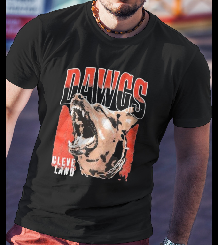 DAWGS Cleveland Browns Vintage Retro Fierce Dog T-Shirt