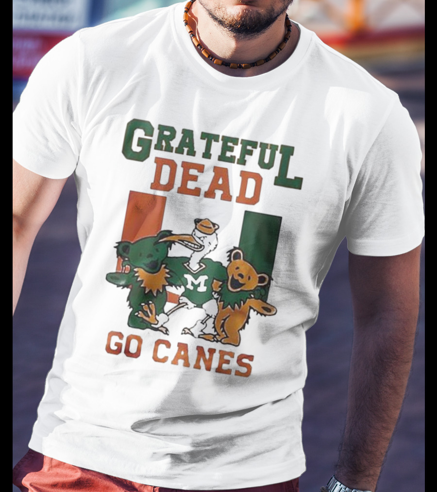 Grateful Dead Miami Hurricanes Go Canes Bears T-Shirt