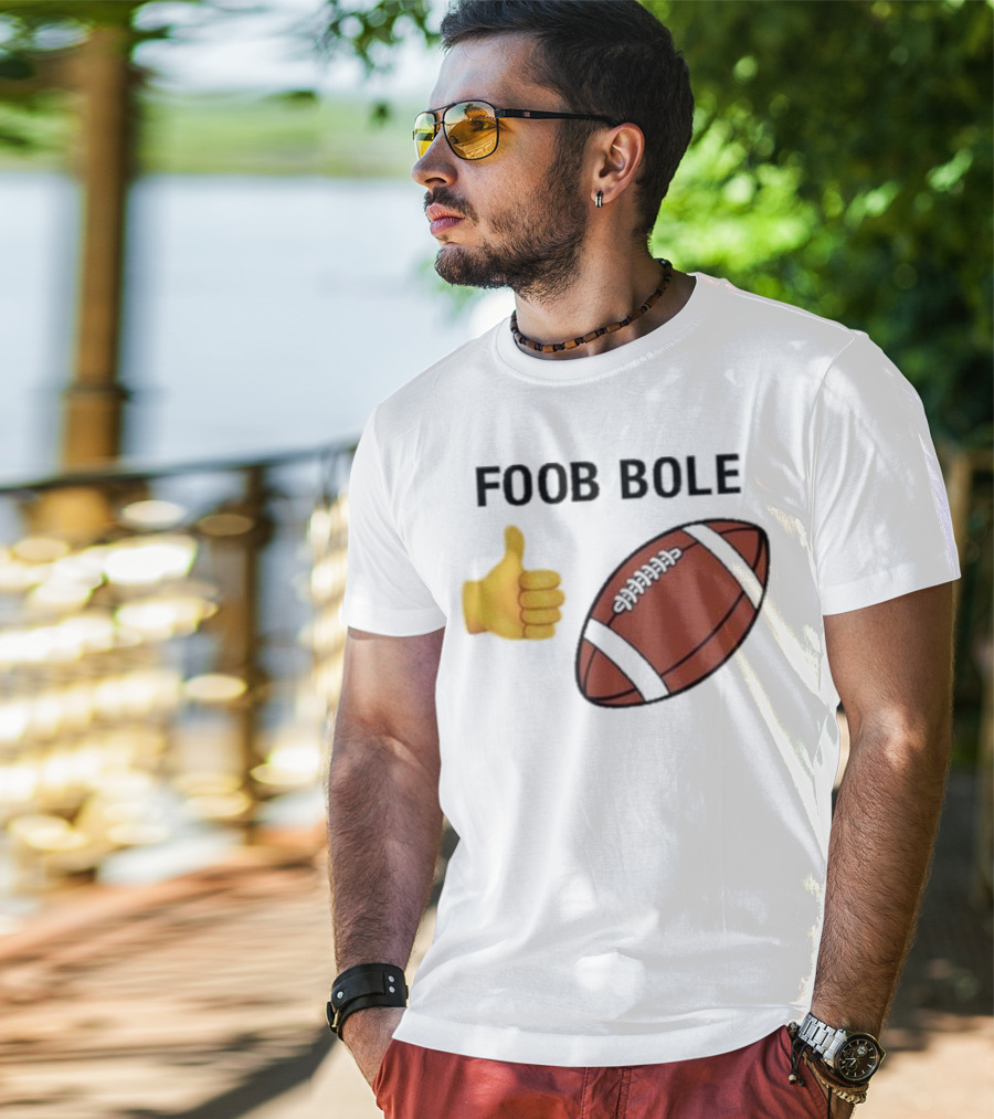 Foob Bole Football Thumb Up Emoji Brown Ball T-Shirt
