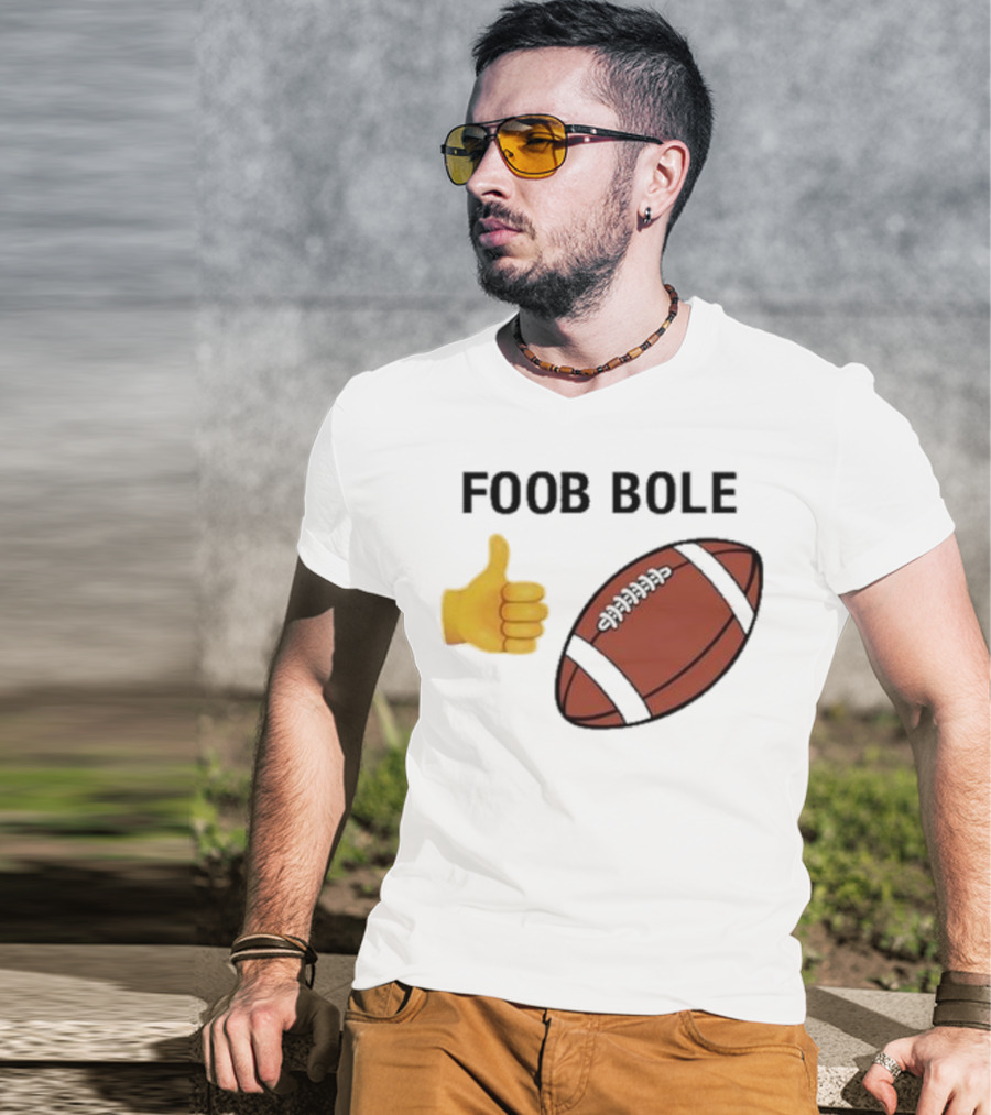Foob Bole Football Thumb Up Emoji Brown Ball T-Shirt
