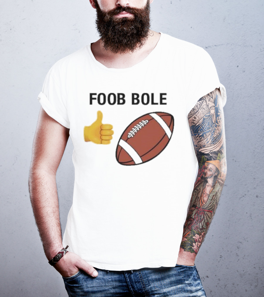 Foob Bole Football Thumb Up Emoji Brown Ball T-Shirt