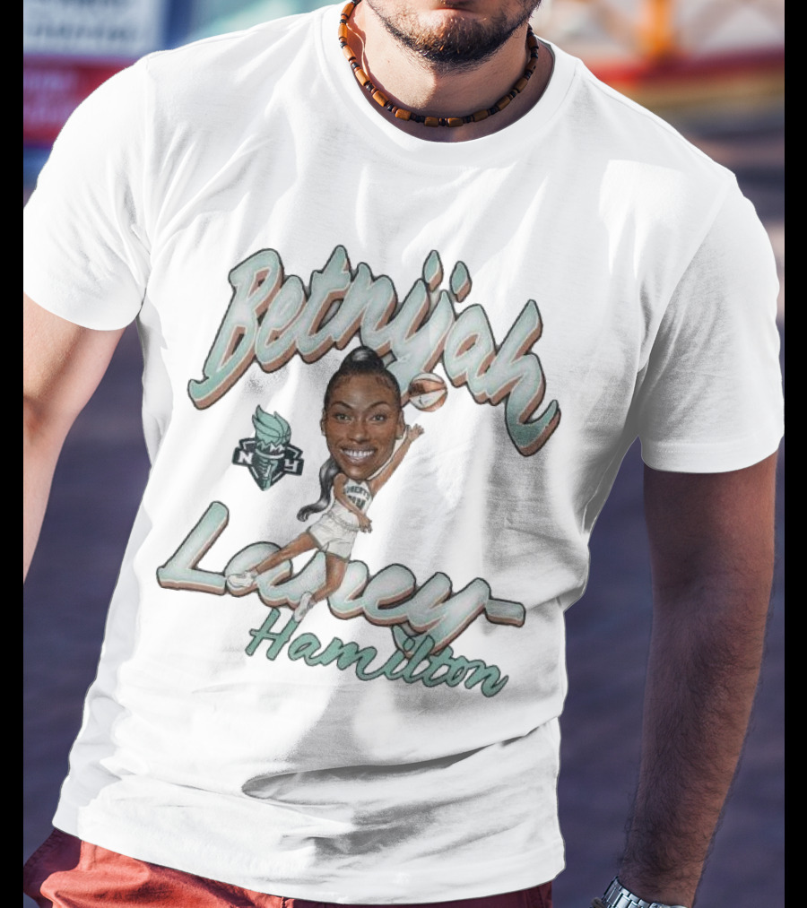 Betnijah Laney-Hamilton New York Liberty Basketball Caricature T-Shirt