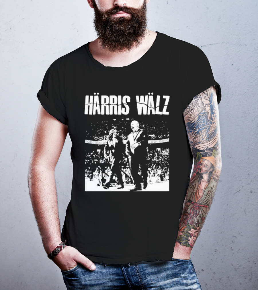 Härris Wälz Black And White Concert Scene T-Shirt