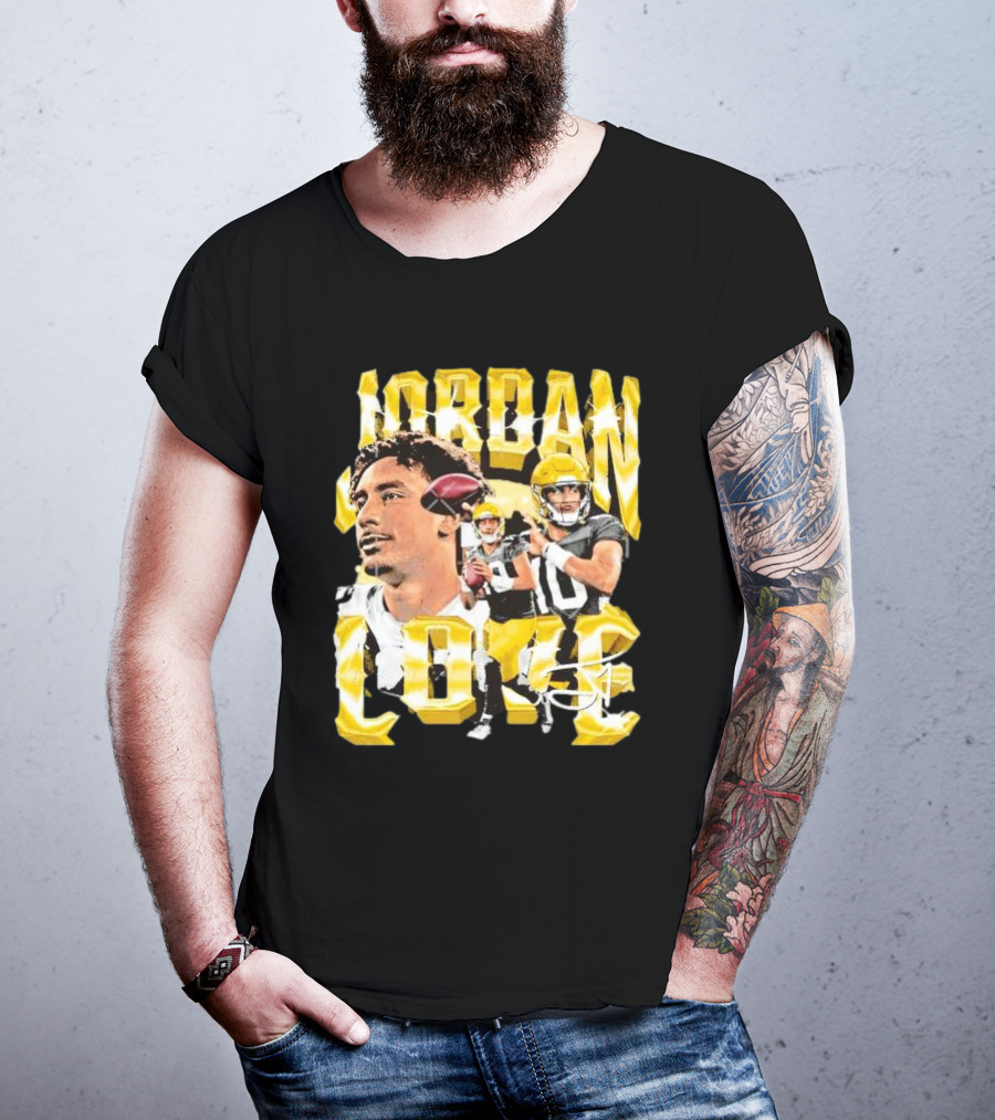 Jordan Love Green Bay Packers Vintage Signature Image T-Shirt