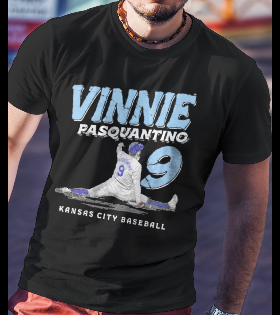 VINNIE PASQUANTINO 9 KANSAS CITY BASEBALL T-Shirt