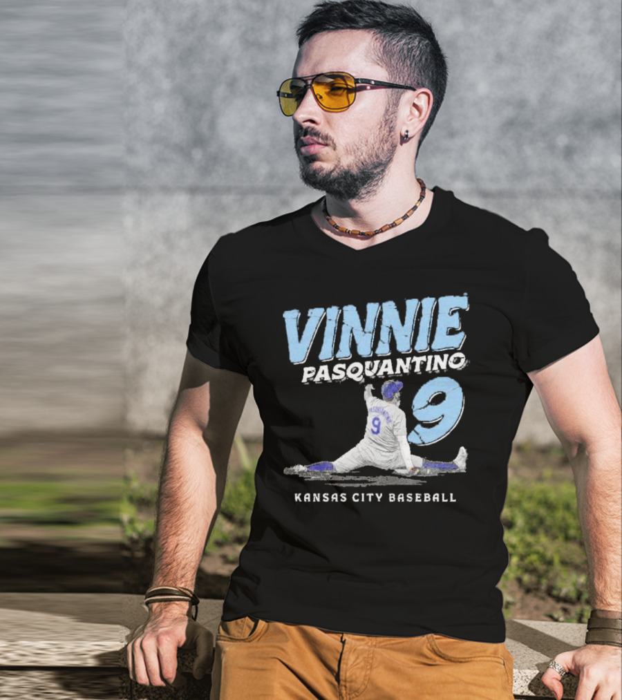 VINNIE PASQUANTINO 9 KANSAS CITY BASEBALL T-Shirt