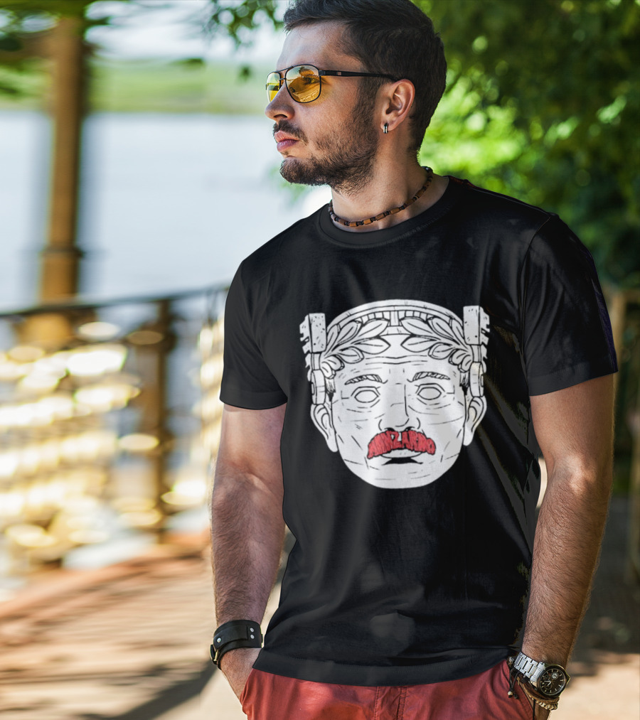 Guardian Maxilarino Mustache Roman Bust T-Shirt