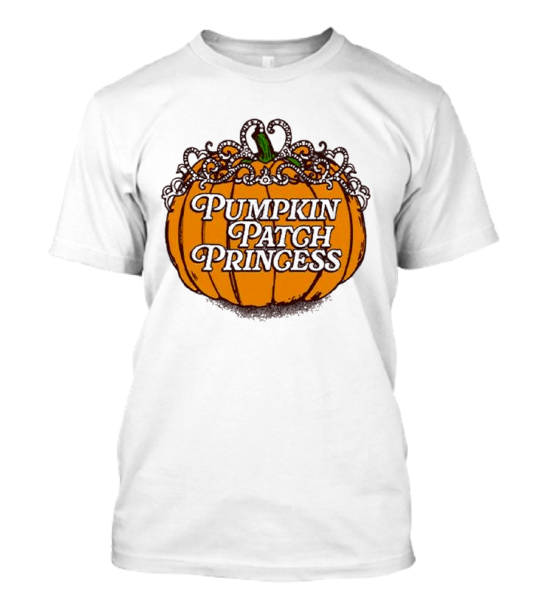 Pumpkin Patch Princess Orange Pumpkin With Vines T-Shirt