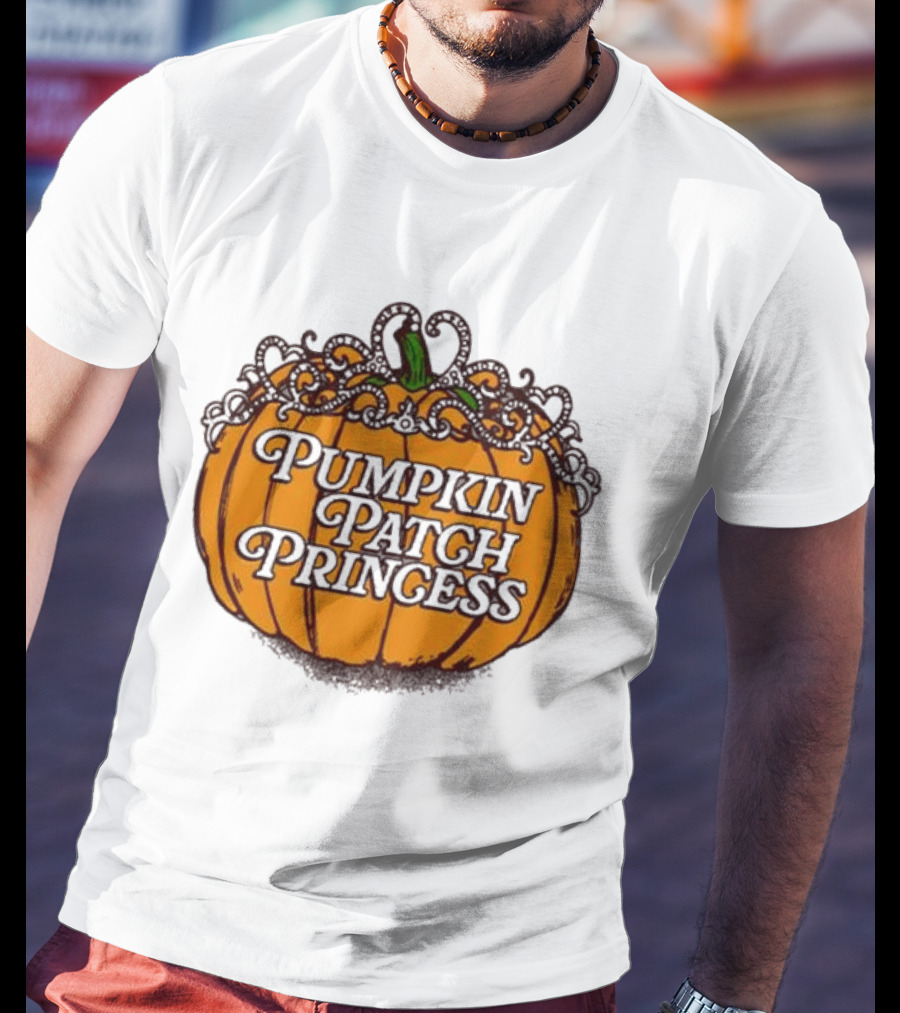 Pumpkin Patch Princess Orange Pumpkin With Vines T-Shirt