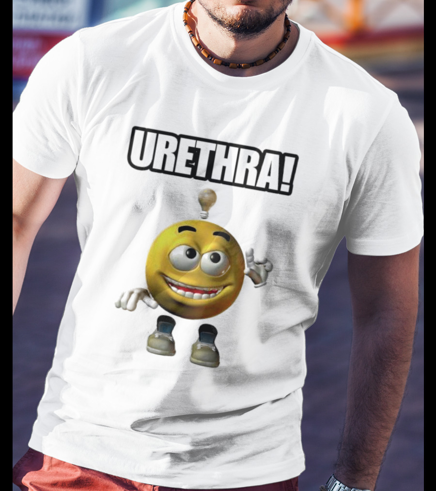 Urethra Eureka Smiling Emoji With Lightbulb Moment T-Shirt