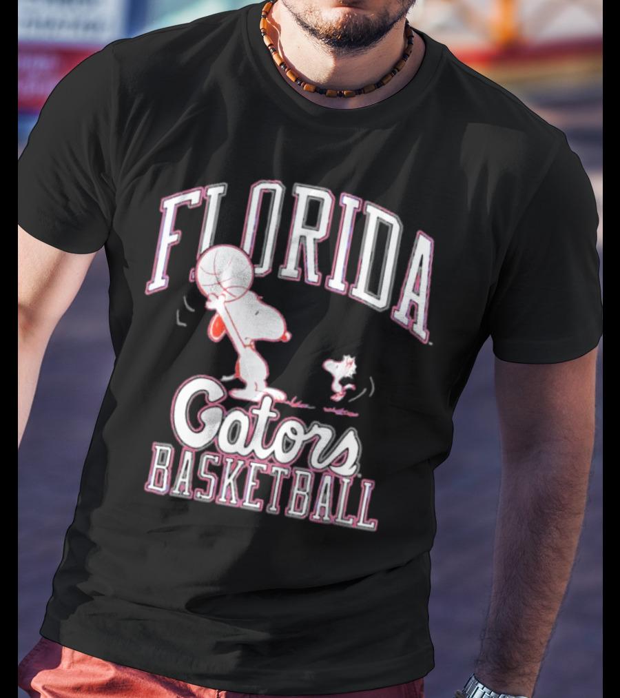 Florida Gators Basketball Snoopy And Woodstock Playing Basketball T-Shirt