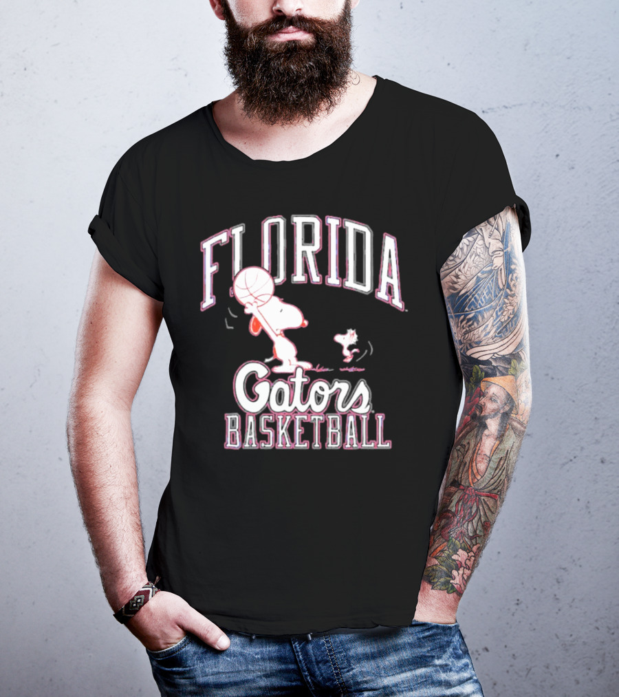 Florida Gators Basketball Snoopy And Woodstock Playing Basketball T-Shirt