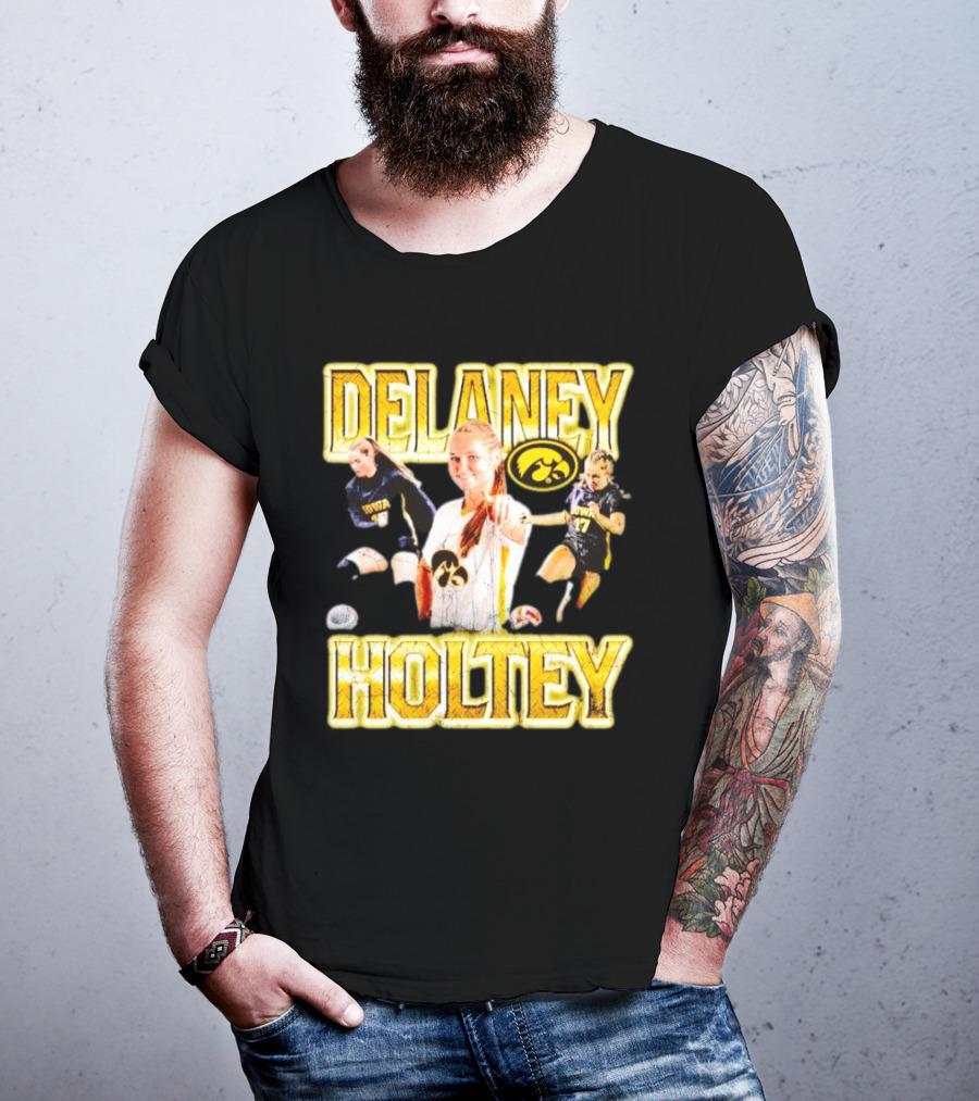 Delaney Holtey Iowa Hawkeyes Soccer Retro Styling T-Shirt