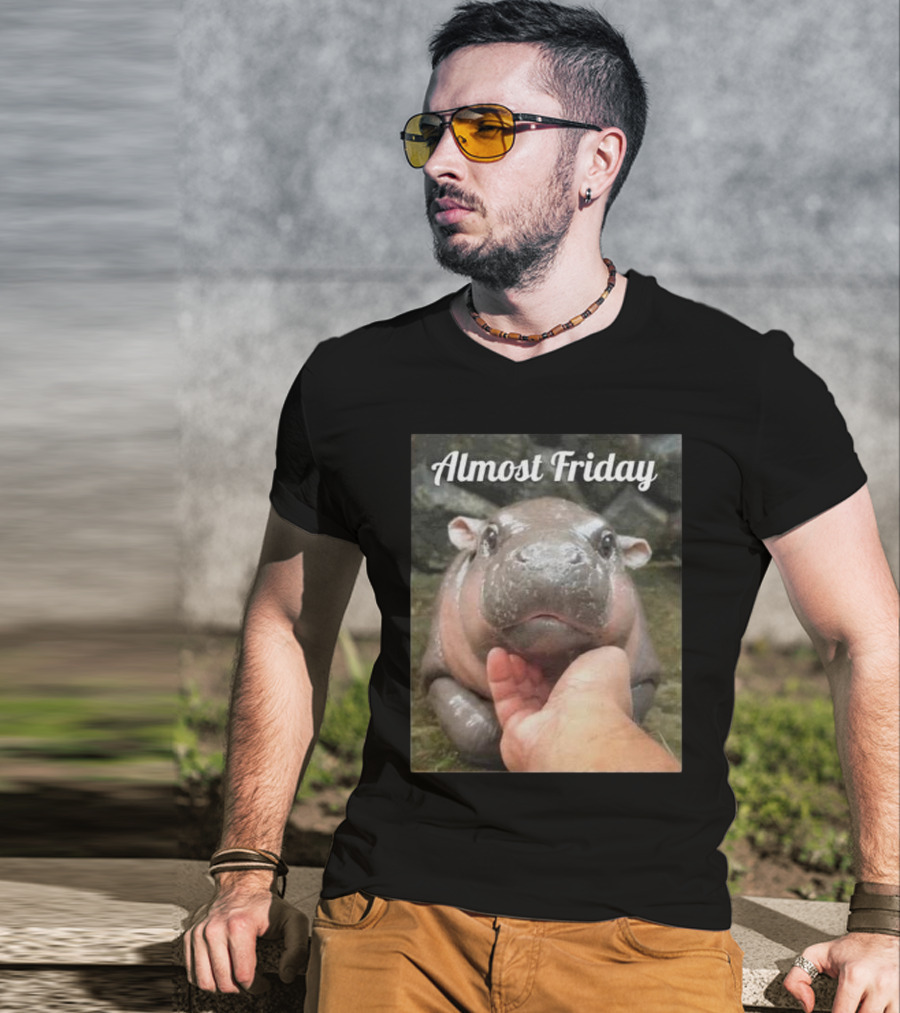Almost Friday Cute Baby Hippo T-Shirt