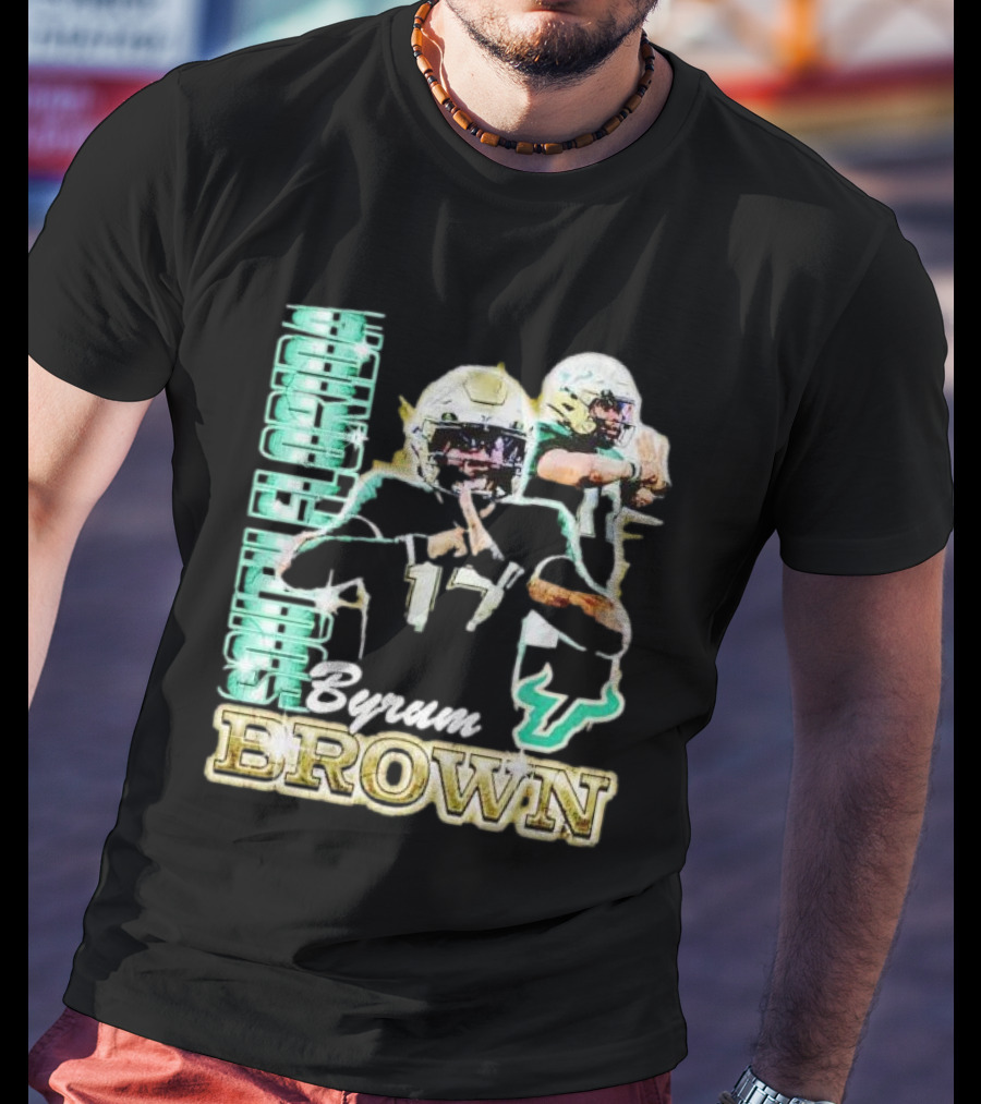 Byrum Brown South Florida Bulls Football T-Shirt