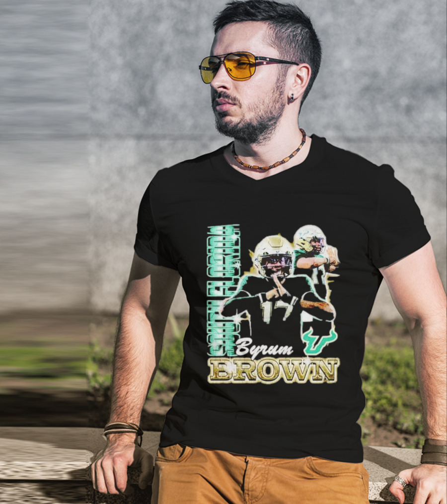 Byrum Brown South Florida Bulls Football T-Shirt